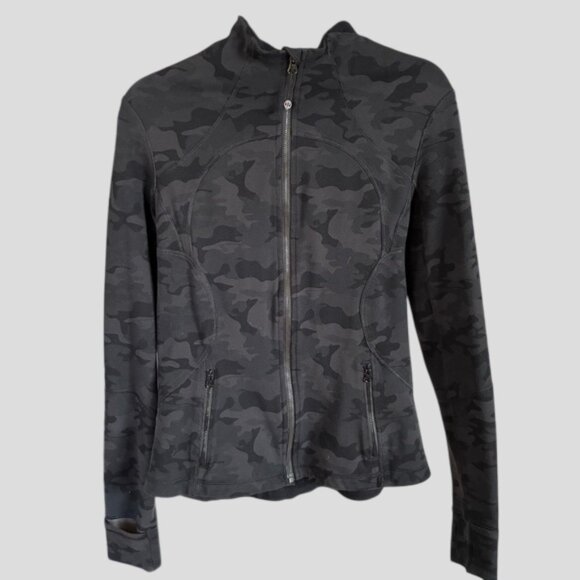 Lululemon Forme Black Camo Athletic Jacket With Cuffins - Picture 5 of 15